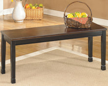 Load image into Gallery viewer, Owingsville - Black / Brown - Large Dining Room Bench