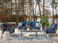 Load image into Gallery viewer, Gali - Gray / Blue - Sofa / Chairs / Table Set (Set of 4)