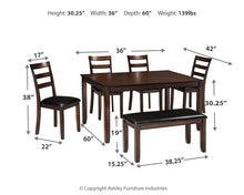 Load image into Gallery viewer, Coviar - Brown - Dining Room Table Set (Set of 6)