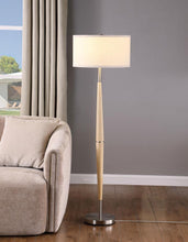 Load image into Gallery viewer, Flanary - Drum Shade Tapered Floor Lamp - Natural