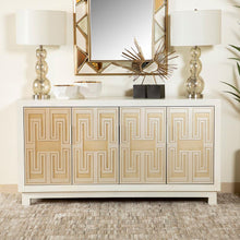 Load image into Gallery viewer, Voula - 4 Door Wood Accent Storage Cabinet - White And Gold