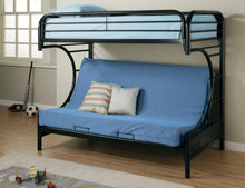 Load image into Gallery viewer, Montgomery - Metal Twin Over Futon Bunk Bed - Black