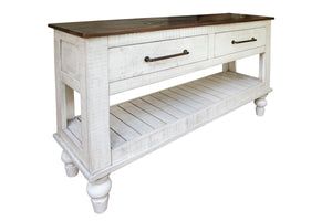 Rock Valley - Sofa Table - White / Brown