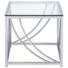 Load image into Gallery viewer, Lille - 2 Piece Glass Top Coffee And End Table Set - Chrome