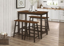 Load image into Gallery viewer, Connie - 4 Piece Counter Height Set - Chestnut And Dark Brown