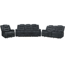 Load image into Gallery viewer, Bolton - Glider Reclining Sofa Loveseat And Recliner - Misty Storm