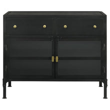 Load image into Gallery viewer, Sadler - 2-Drawer Metal Accent Storage Cabinet - Matte Black