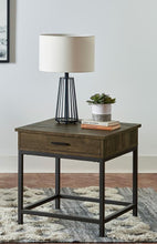 Load image into Gallery viewer, Byers - 1-Drawer Square Engineered Wood End Table - Brown Oak