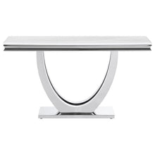 Load image into Gallery viewer, Kerwin - U-Base Stone Top Entryway Sofa Console Table - Chrome