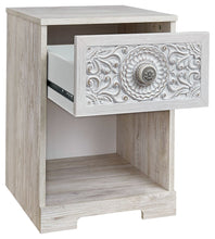 Load image into Gallery viewer, Paxberry - Whitewash - One Drawer Night Stand - Open Cubby