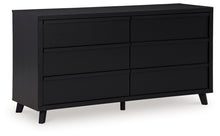 Load image into Gallery viewer, Danziar - Black - Six Drawer Dresser