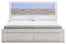 Load image into Gallery viewer, Altyra - White - King Upholstered Bookcase Bed With Storage