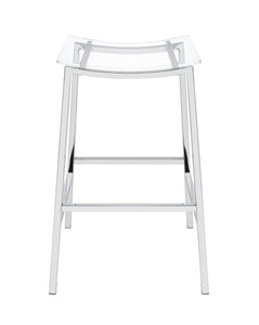 Zena - Backless Bar Stool (Set of 2) - Clear