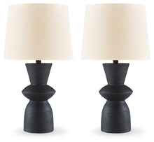 Load image into Gallery viewer, Scarbot - Distressed Black - Paper Table Lamp (Set of 2)