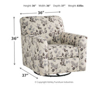 Load image into Gallery viewer, Abney - Platinum - Swivel Accent Chair