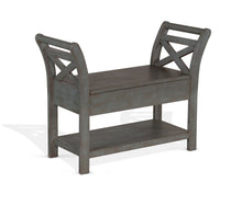 Load image into Gallery viewer, Ranch House - Accent Bench With Storage - Dark Gray / Blue