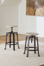 Load image into Gallery viewer, Karisslyn - Whitewash / Black - Swivel Stool (Set of 2)