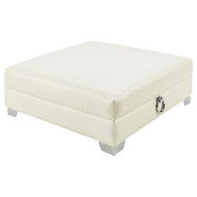 Load image into Gallery viewer, Chaviano - Square Upholstered Ottoman - Pearl White