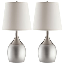 Load image into Gallery viewer, Tenya - Empire Shade Urn Table Lamp (Set of 2) - Silver