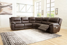 Load image into Gallery viewer, Dunleith - Chocolate - 5-Piece Power Reclining Sectional