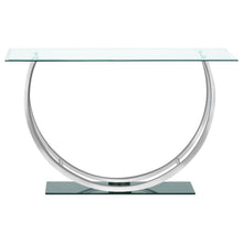 Load image into Gallery viewer, Danville - U-Shaped Glass Top Entryway Console Table - Chrome