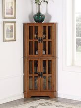 Load image into Gallery viewer, Coreosis - 4 Door Wood Corner Curio Cabinet - Golden Brown