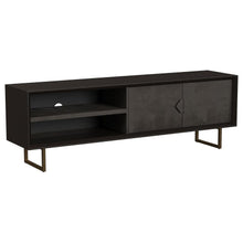 Load image into Gallery viewer, Marsden - 2 Door Mango Wood TV Stand - Charcoal Black