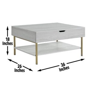 Whitman - Lift-Top Coffee Table - White