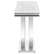 Load image into Gallery viewer, Kerwin - U-Base Stone Top Entryway Sofa Console Table - Chrome