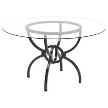 Load image into Gallery viewer, Aviano - 5 Piece Round Glass Top Dining Table Set - Gunmetal