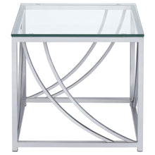 Load image into Gallery viewer, Lille - Square Glass Top Side End Table - Chrome