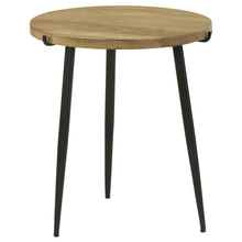 Load image into Gallery viewer, Pilar - Round Solid Wood Top End Table - Natural And Black