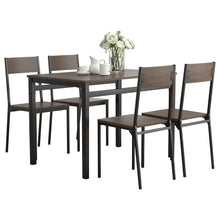 Load image into Gallery viewer, Lana - 5 Piece Rectangular Dining Set - Dark Brown And Black