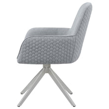 Load image into Gallery viewer, Abby - Flare Arm Side Chair - Light Gray And Chrome