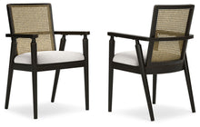 Load image into Gallery viewer, Galliden - Black - Dining Upholstered Arm Chair (Set of 2)
