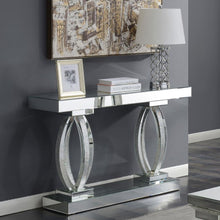 Load image into Gallery viewer, Amalia - Mirrored Acrylic Entryway Sofa Console Table - Silver