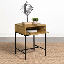 Load image into Gallery viewer, Stephie - Rectangular Side End Table With Storage - Honey Brown