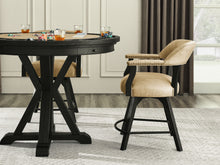 Load image into Gallery viewer, Rylie - Counter Captains Chair Vegan Leather - Black / Sand