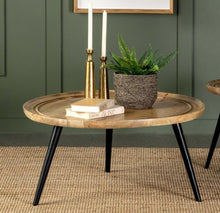 Load image into Gallery viewer, Zoe - Round Mango Wood Coffee Table - Natural