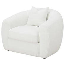 Load image into Gallery viewer, Isabella - Faux Sheepskin Upholstered Accent Chair Natural - Ivory