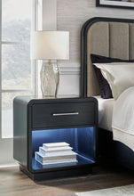 Load image into Gallery viewer, Rowanbeck - Black - One Drawer Night Stand