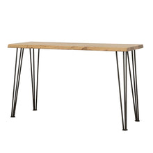 Load image into Gallery viewer, Zander - Solid Wood Top Console Table - Natural And Matte Black