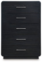 Load image into Gallery viewer, Rowanbeck - Black - Five Drawer Chest
