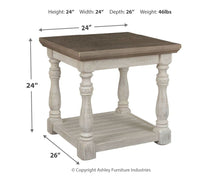 Load image into Gallery viewer, Havalance - Gray / White - Rectangular End Table