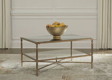 Load image into Gallery viewer, Cloverty - Aged Gold Finish - Rectangular Cocktail Table