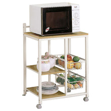 Load image into Gallery viewer, Kelvin - 2-Shelf Mobile Kitchen Cart - Natural Brown And White