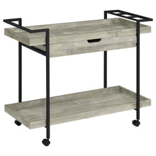 Load image into Gallery viewer, Ventura - Bar Cart With Storage Drawer - Gray Driftwood