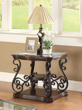 Load image into Gallery viewer, Laney - 1-Shelf Glass Top Rectangular End Table - Deep Merlot