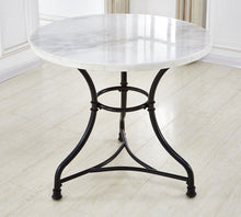 Load image into Gallery viewer, Claire - White Marble Top Round - White