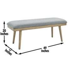 Load image into Gallery viewer, Vida - Polyester Dining Bench - Gray